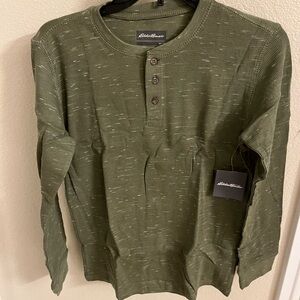 Eddie Bauer Kids' Green Long Sleeve Henley